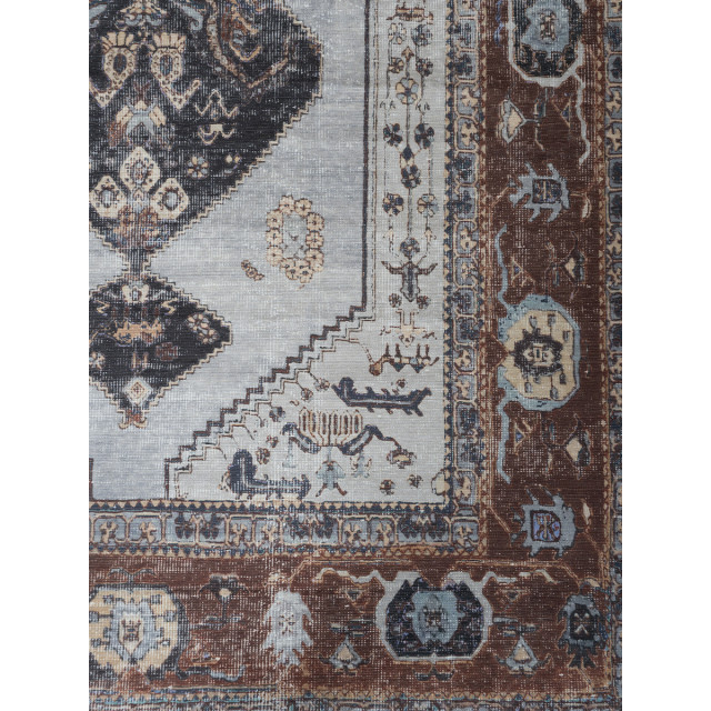 Veer Carpets Vloerkleed karaca antraciet/brown 09 160 x 230 cm 2648203 large