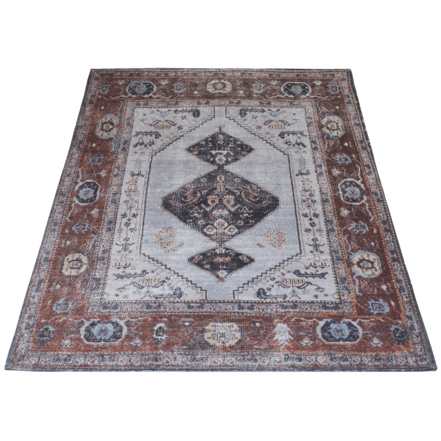 Veer Carpets Vloerkleed karaca antraciet/brown 09 160 x 230 cm 2648203 large