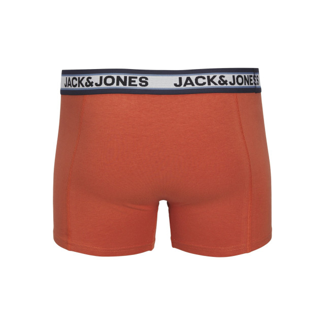 Jack & Jones Heren boxershorts trunks jacmarco oranje/blauw 3-pack 12250605 large