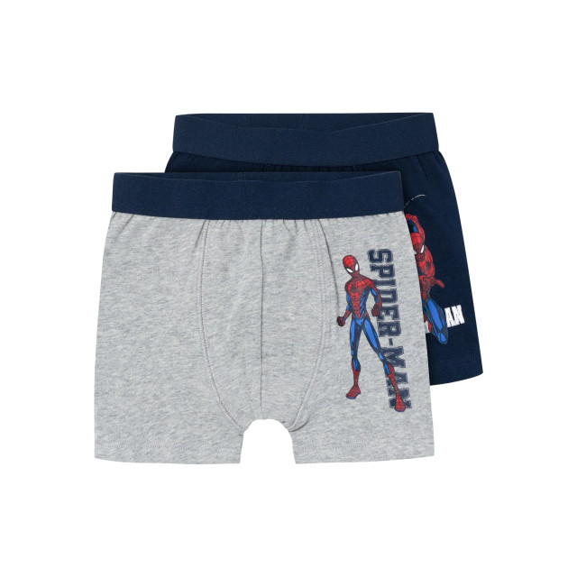 Name It Jongens boxershorts spiderman blauw/grijs 2-pack 13225926 large