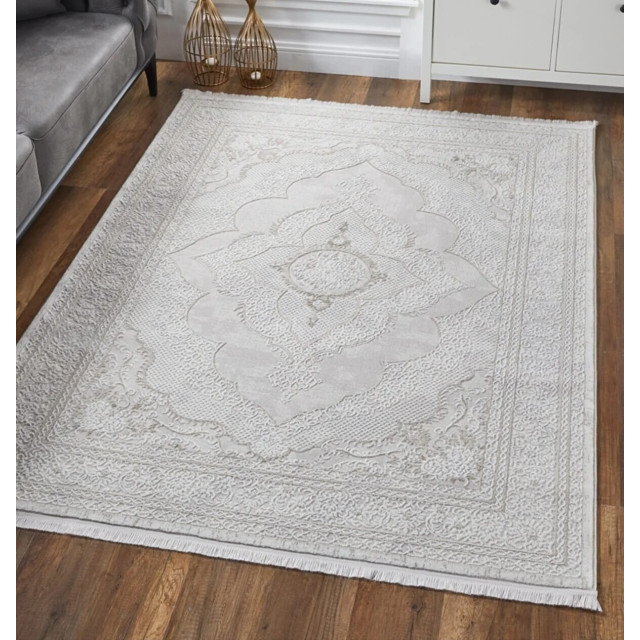 Woodman Carpet Cambrai - 120x180cm, laagpolig vloerkleed met franjes 2819042 large