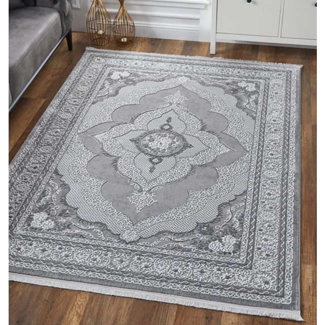 Woodman Carpet Flanders - 120x180cm, laagpolig vloerkleed met franjes 2819048 large