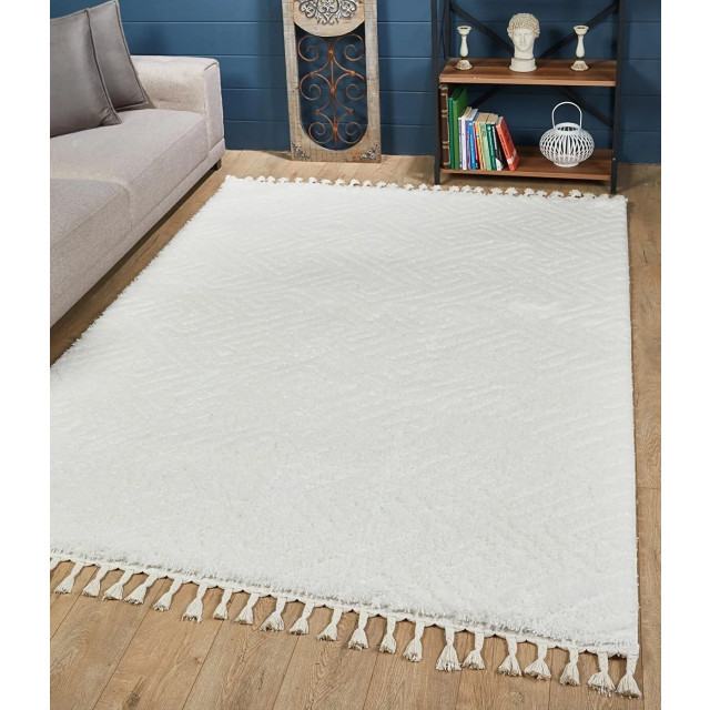 Woodman Carpet Moeflon - , hoogpolig vloerkleed met franjes 2819039 large
