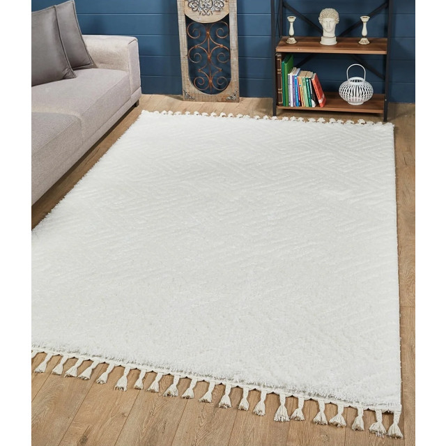 Woodman Carpet Moeflon - , hoogpolig vloerkleed met franjes 2819041 large