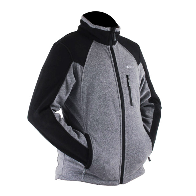 Hi-Tec Heren monar full zip fleecejack UTIG166_ebonymelangeblack large