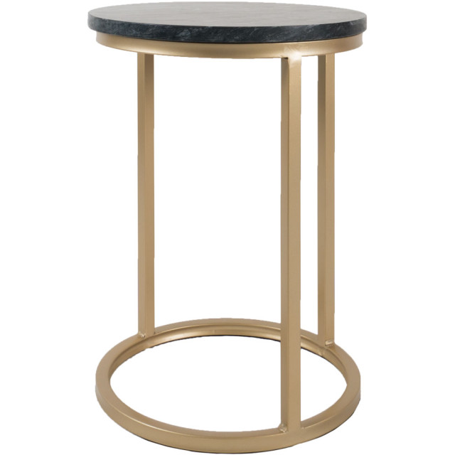 Home67 Laptoptafel mitch marmer rond zwart/goud 2648335 large