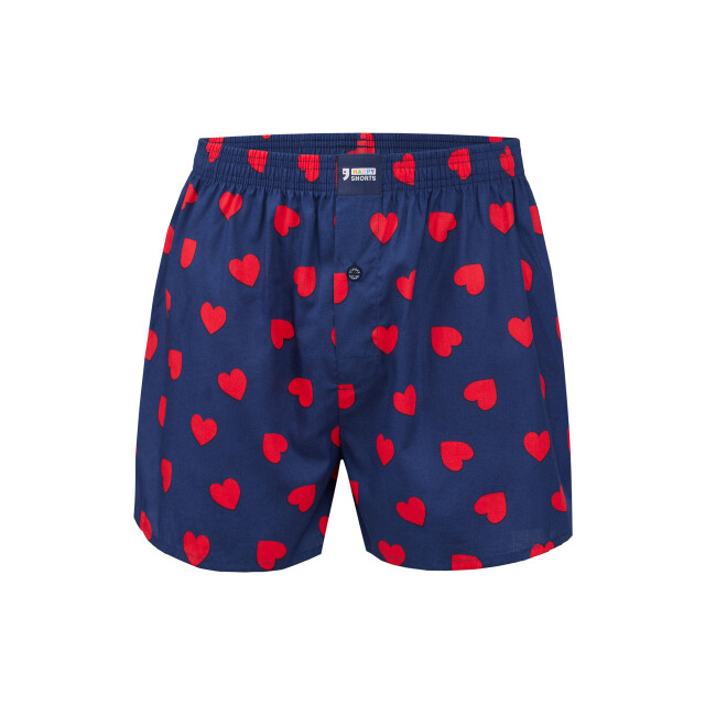 Happy Shorts Wijde boxershort heren met rode hartjes HS-379 large