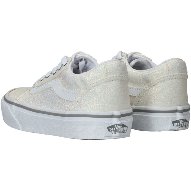 vans slip on blue and white