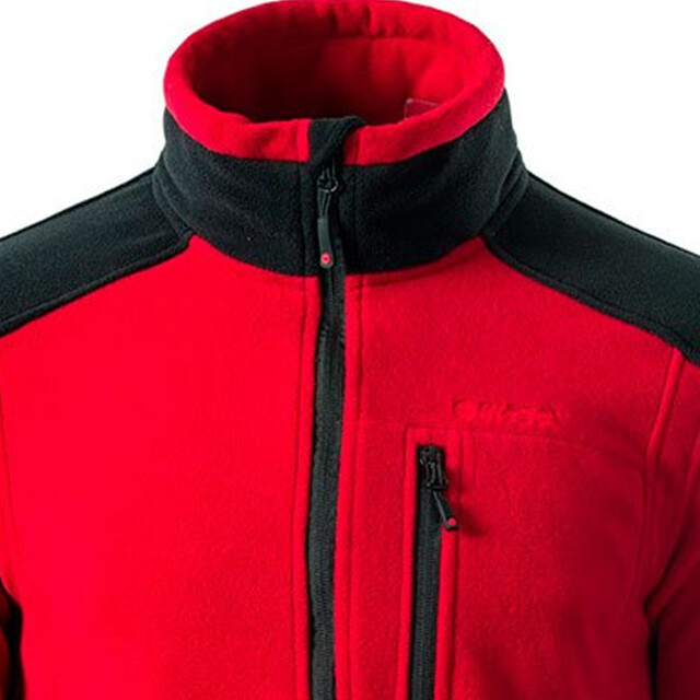 Hi-Tec Heren monroe contrast fleece jas UTIG898_darkredblack large