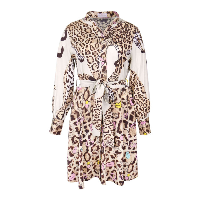 Mucho Gusto Jurk louvain leopard and summer pastels Jurk Louvain Leopard and Summer Pastels large