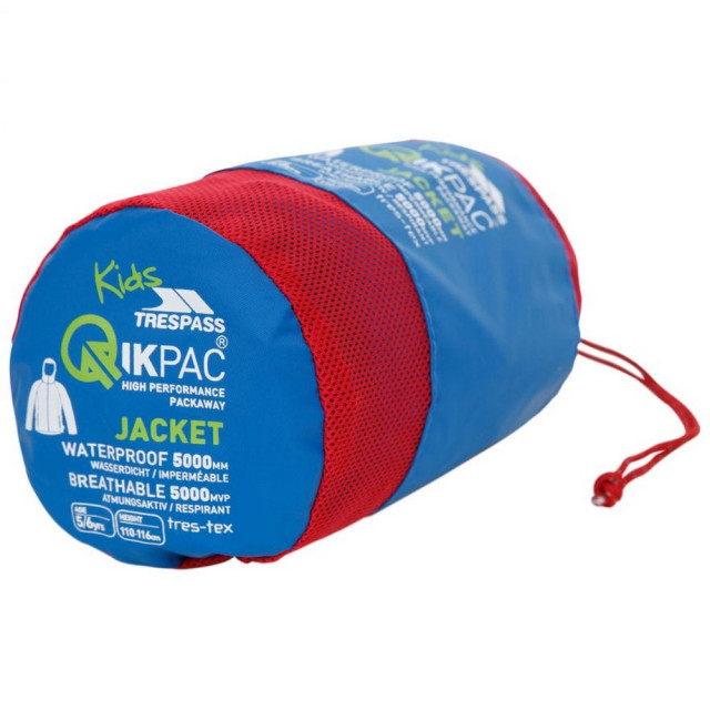 Trespass Kinderen/kinderen qikpac x unisex packaway jacket UTTP4776_blue large