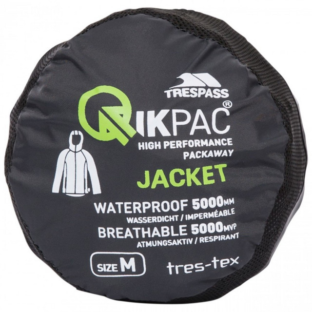 Trespass Unisex qikpac x opbergbare jas UTTP4773_flint large