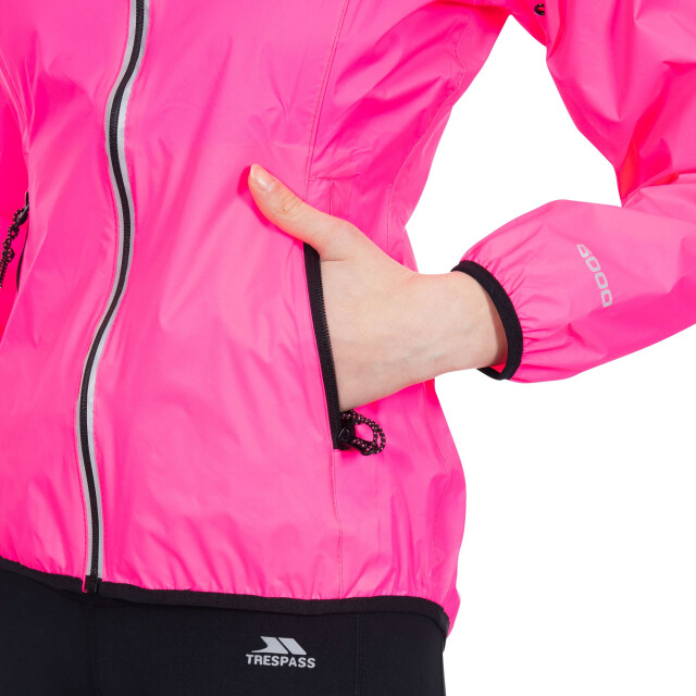 Trespass Dames beaming makkelijk opbergbaar en goedzichtbare jas UTTP4616_hivisibilitypink large