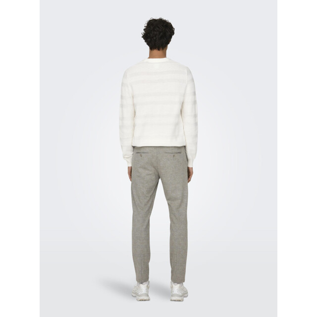 Only & Sons onsmark slim check 020919 pant noos 22028113 chinchilla 05519.829.0133 large