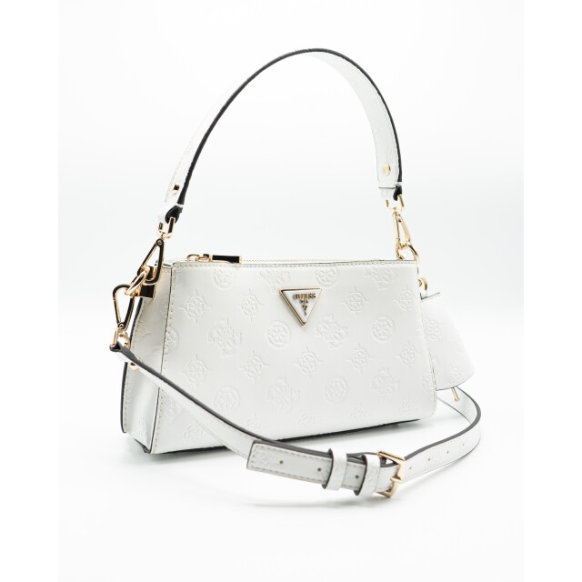 GUESS Jena Elite Luxury Shopper Tasche - White Logo, 100% Polyurethan, Verstellbarer Gurt