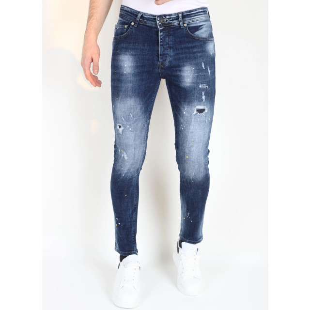 Mario Morato Paint splatter jeans slim fit met gaten mm116 1979 / 116 large