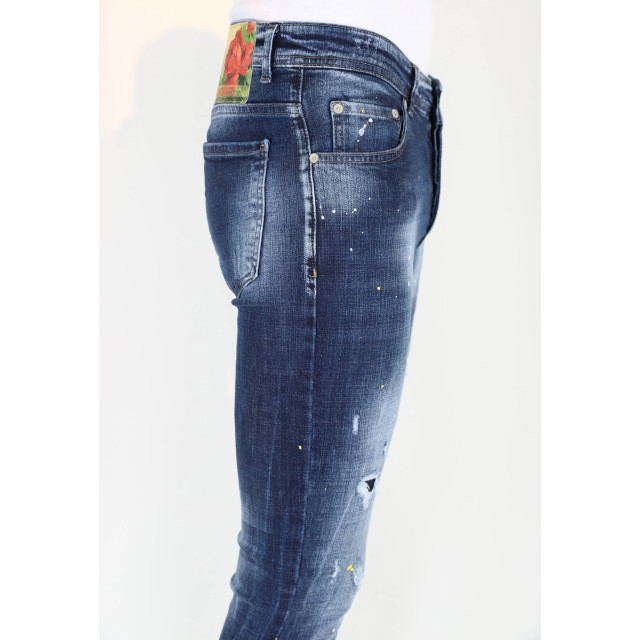 Mario Morato Paint splatter jeans slim fit met gaten mm116 1979 / 116 large