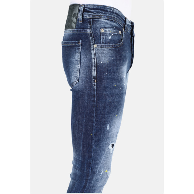 Mario Morato Paint splatter jeans slim fit met gaten mm116 1979 / 116 large