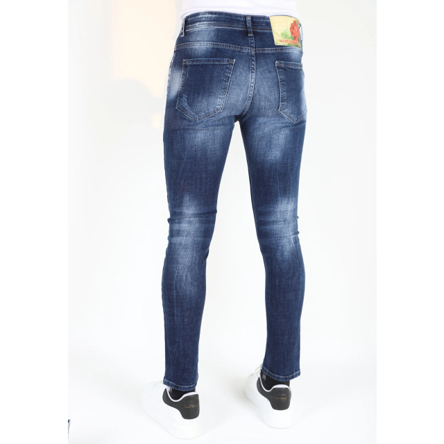 Mario Morato Paint splatter jeans slim fit met gaten mm116 1979 / 116 large