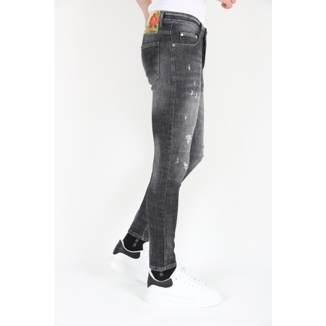 Mario Morato Slim fit street fashion cotton jeans met scheuren mm110 1979 / 110 large