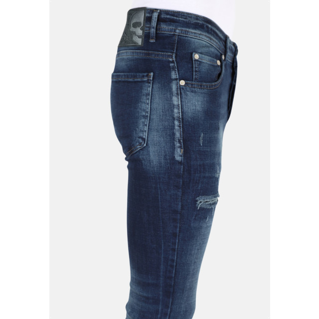 Mario Morato Donker stonewash jeans met gaten strech mm120 1979 / 120 large