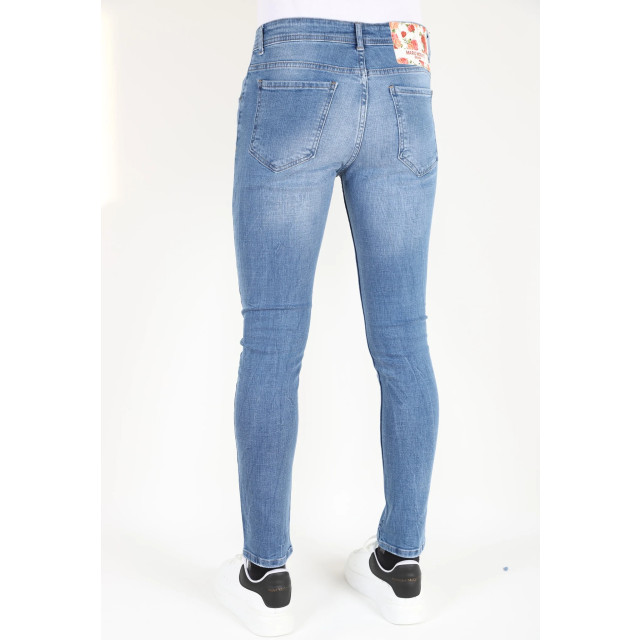 Mario Morato Slimfit spijkerbroek stonewash met gaten 1979 / 114 large