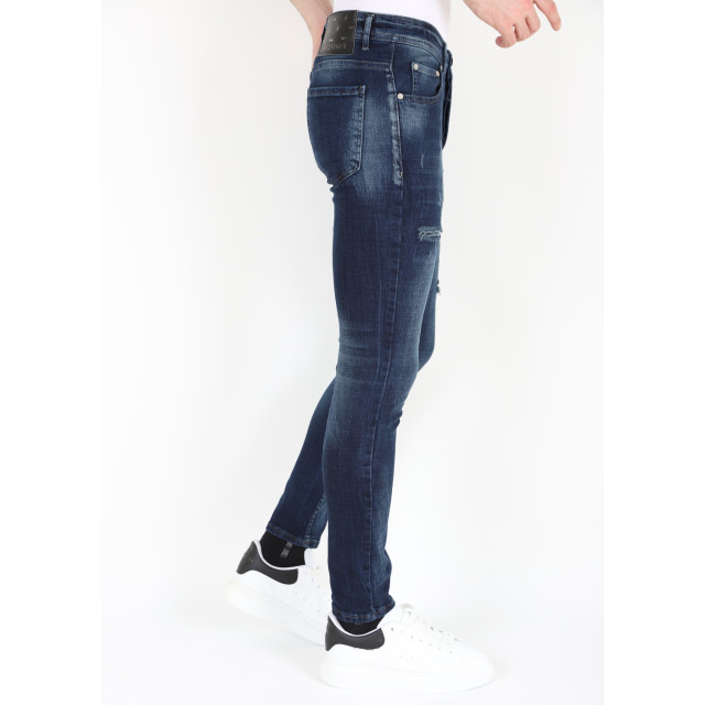 Mario Morato Donker stonewash jeans met gaten strech mm120 1979 / 120 large