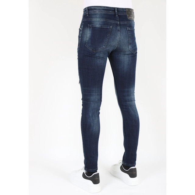 Mario Morato Donker stonewash jeans met gaten strech mm120 1979 / 120 large