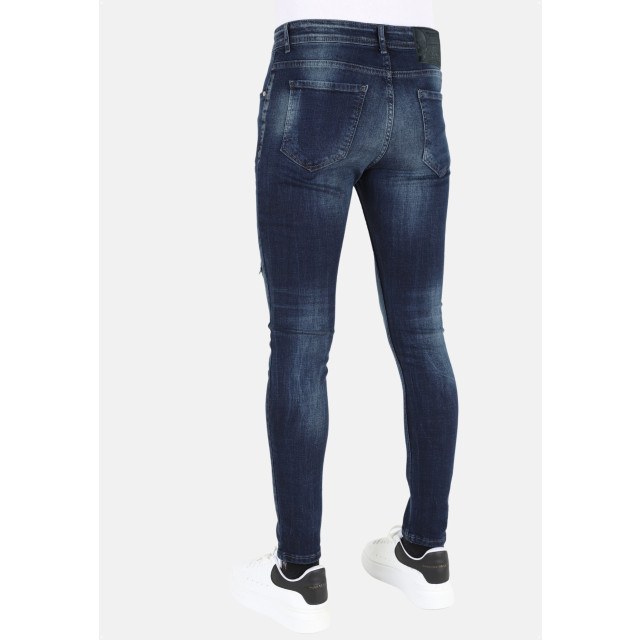 Mario Morato Donker stonewash jeans met gaten strech mm120 1979 / 120 large