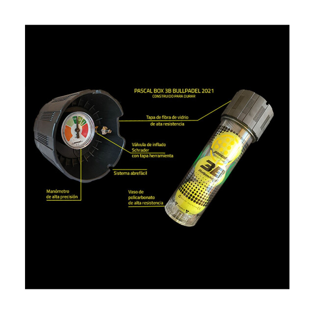 Bullpadel Pascal box 3-bal drukhouder 458542 BULLPADEL Pascal Box 3-bal drukhouder 458542 large