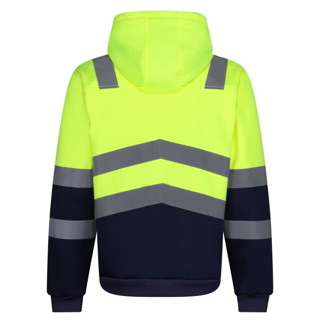 Regatta Heren pro hi-vis full zip jas UTRG6531_yellownavy large