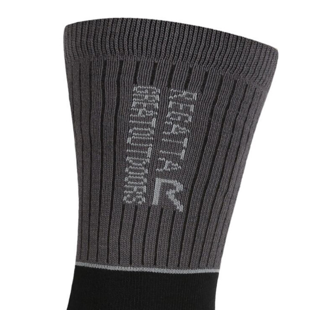 Regatta Heren samaris 2 season socks (pak van 2) UTRG5825_blackdarksteel large