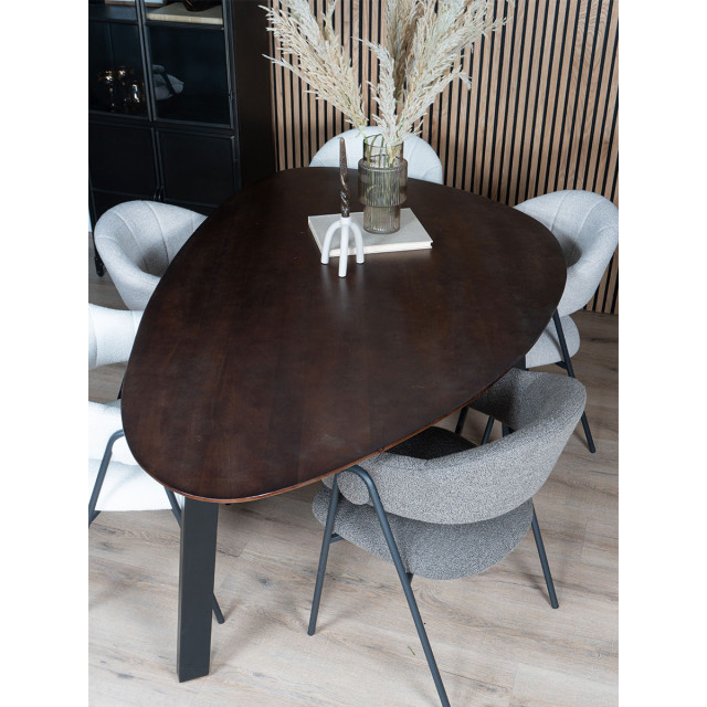 Home67 Eettafel tinus kiezelvormig 240 cm 2829502 large