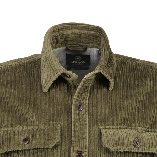 Lerros Heren overshirt 2291226 649 gentle olive Lerros overhemd 2291226 649 Gentle Olive large