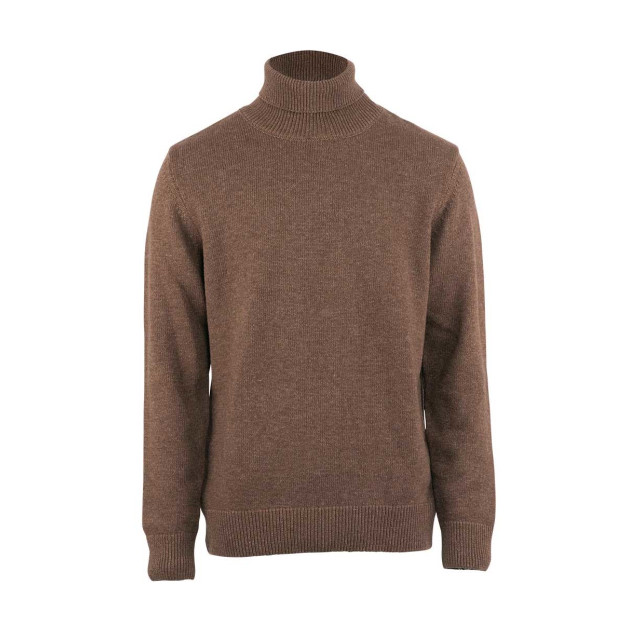 Kronstadt Andrew wool neck knit brown mel ks3133 KS3133 large