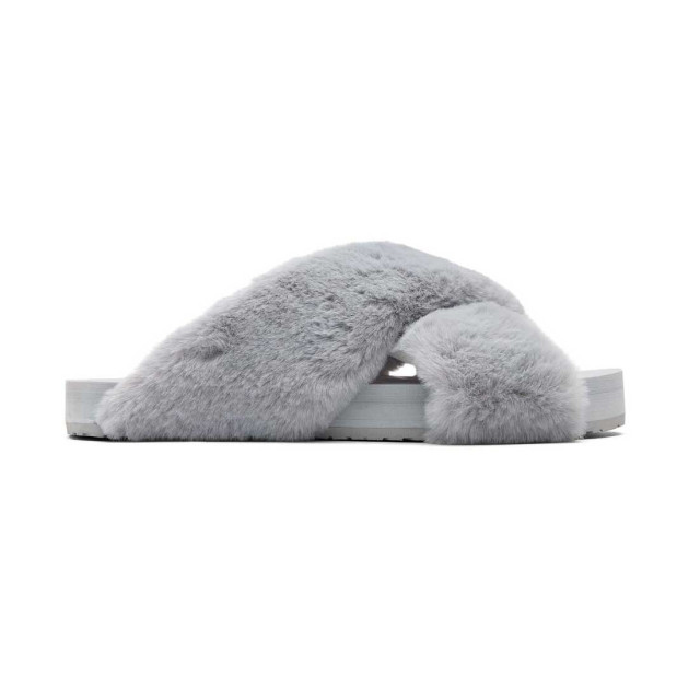 Toms Pantoffel 10016798 susie eva mid grey faux fur 10016798 large