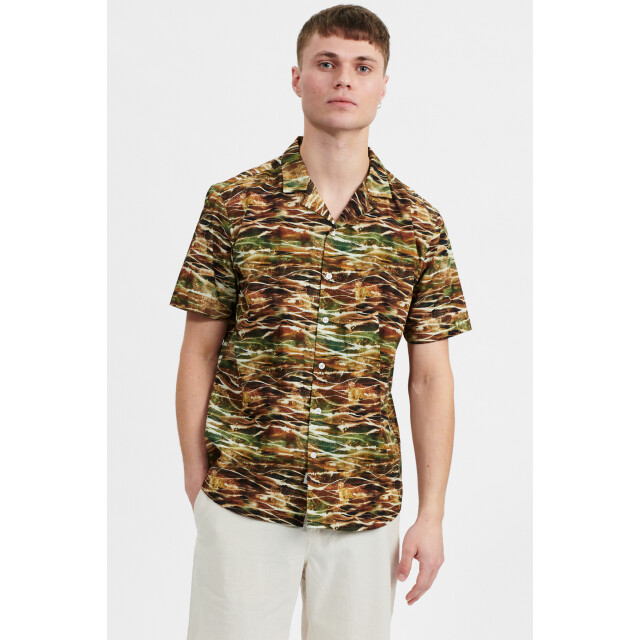 Anerkjendt Akleo poplin aop shirt olivine 900517 900517 large
