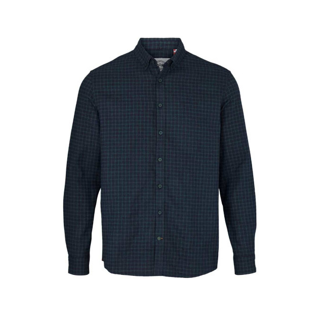 Kronstadt Johan flannel simple check shirt ks3463 navy/bottle green KS3463 large