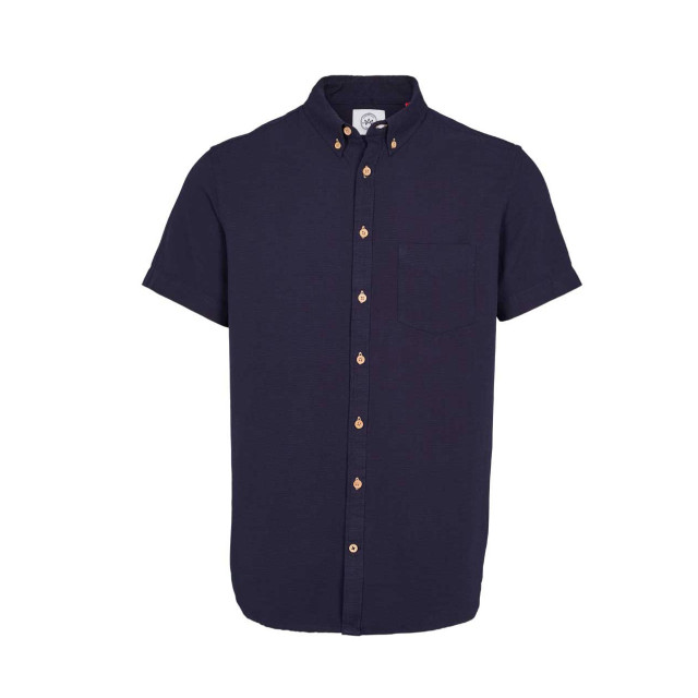 Kronstadt Johan seersucker s/s shirt ks3333 navy KS3333 large