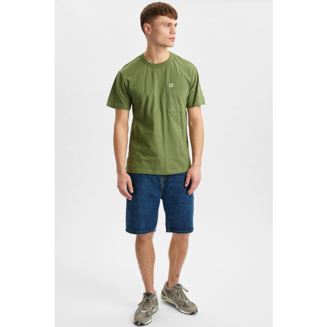 Anerkjendt 900731 akrune noos pocket tee 4070 olivine 900731 large