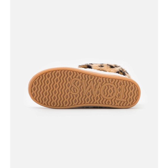 Toms Celeste natural faux shearling/ leopard pantoffel 10016795 large