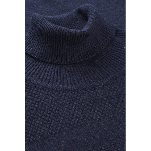 Kronstadt Fisker cotton roll neck knit navy 50023 50023 large