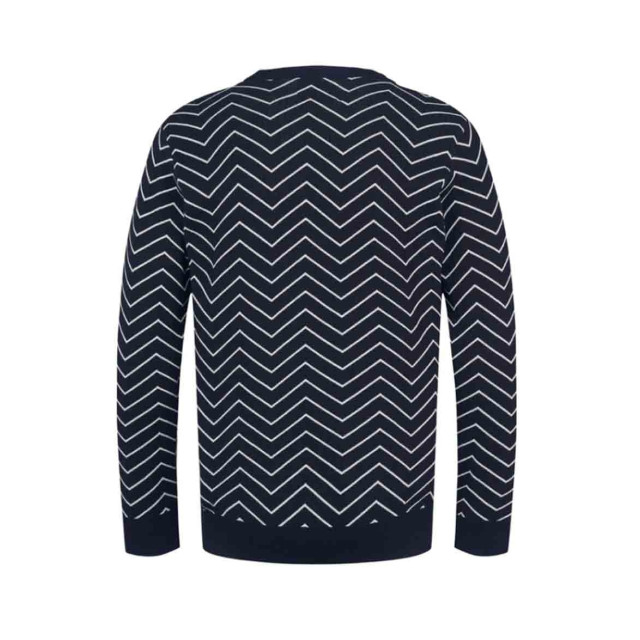 Kronstadt Ks3795 zig-zag cotten knit navy KS3795 large