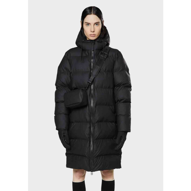 Rains 15070 long puffer jacket black 15070 large