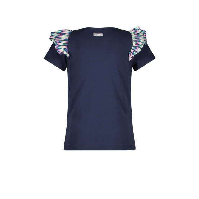 B.Nosy Meisjes t-shirt met ruches op de schouders navy 142501882 large