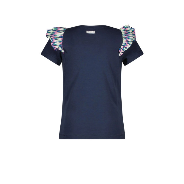 B.Nosy Meisjes t-shirt met ruches op de schouders navy 142501882 large