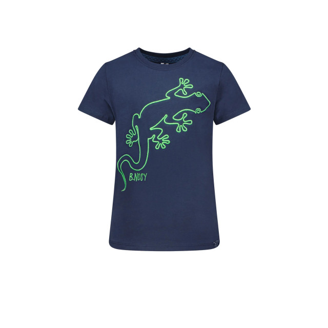 B.Nosy Jongens t-shirt neon green gecko navy 142501803 large