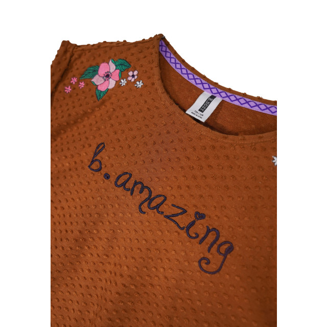 B.Nosy Meisjes t-shirt b.amazing met fraanjes peanut 142501731 large