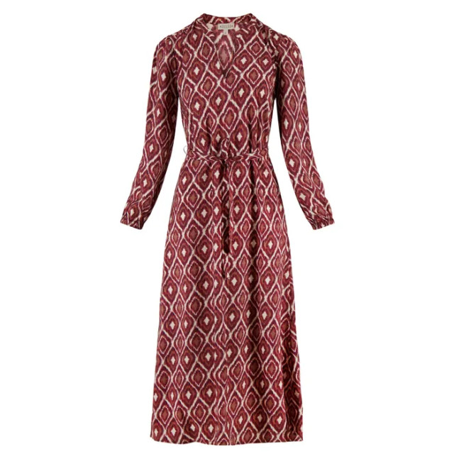 Zusss Maxi jurk met ikat print zand/roodbruin 870847341556 large