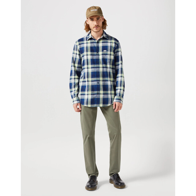 Wrangler Greensboro 803 heren regular-fit dusty olive Wrangler 112350877 Greensboro Dusty Olive large